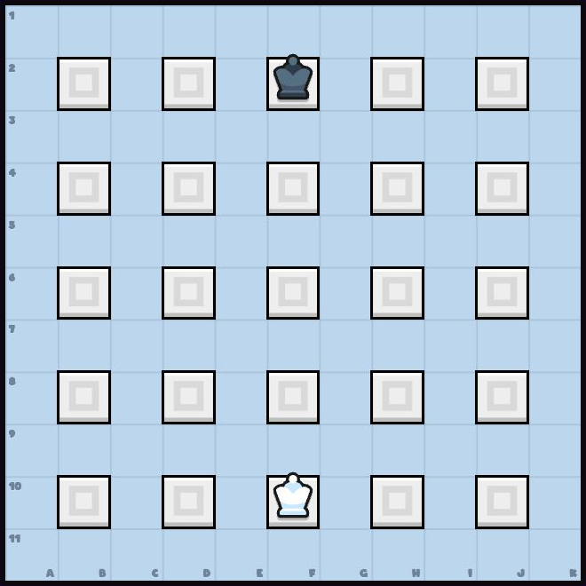 The same real gameboard after the completed row has cleared.